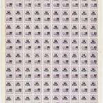 10P számlaillaték bélyeg hajtott teljes ív (150.000)