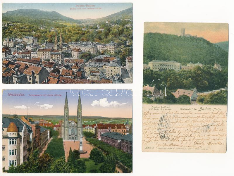 6 db RÉGI osztrák és német város képeslap / 6 pre-1945 Austrian and German town-view postcards - Image 2