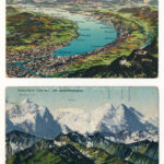 9 db régi svájci képeslap vegyes minőségben / 9 pre-1945 Swiss postcards in mixed quality