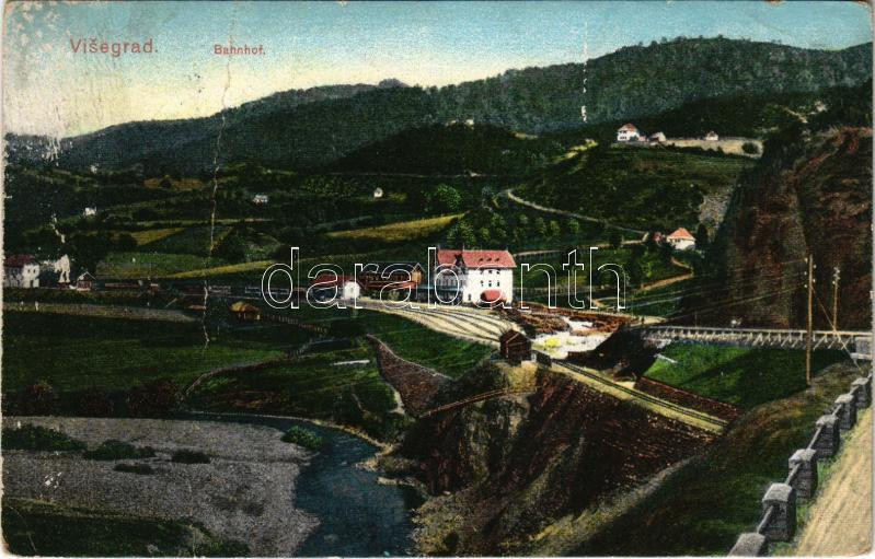 1912 Visegrad, Bahnhof / railway station (fa)