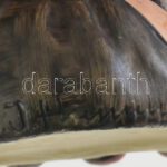 Hummel Goebel figura, kötögető kislány, kézzel festett fajansz, jelzett, hibátlan, m: 9 cm - Image 2