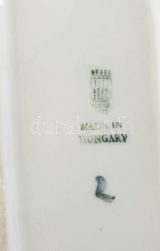 Zsolnay bölény, kézzel festett, lába sérült, jelzett, m: 14,5 cm, h: 23 cm Tervező: Sinkó András - Image 3