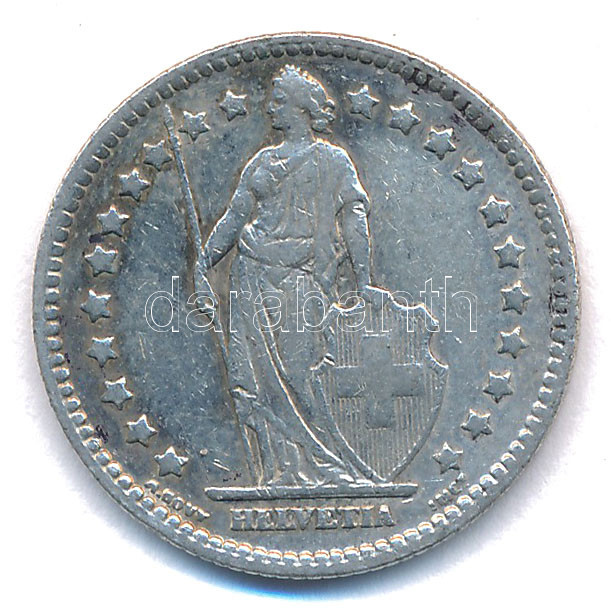 Svájc 1921B 1Fr Ag T:VF Switzerland 1921B 1 Franc Ag C:VF Krause KM#24 - Image 2