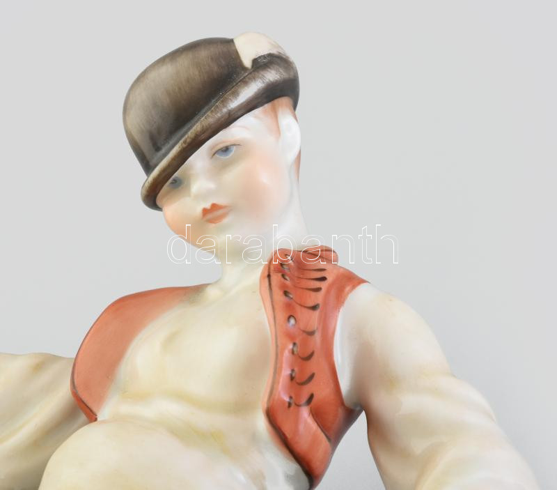 Herendi Ludas Matyi, Lux Elek terve alapján, jelzett, hibátlan, m: 21,5 cm - Image 2