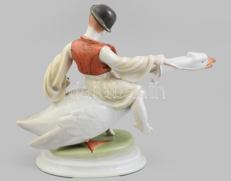 Herendi Ludas Matyi, Lux Elek terve alapján, jelzett, hibátlan, m: 21,5 cm - Image 4