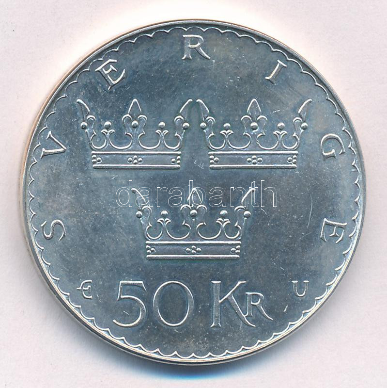 Svédország 1975. 50K Ag 'Alkotmányreform' T:AU Sweden 1975. 50 Kronor Ag 'Constitutional Reform' C:AU Krause KM#848 - Image 2
