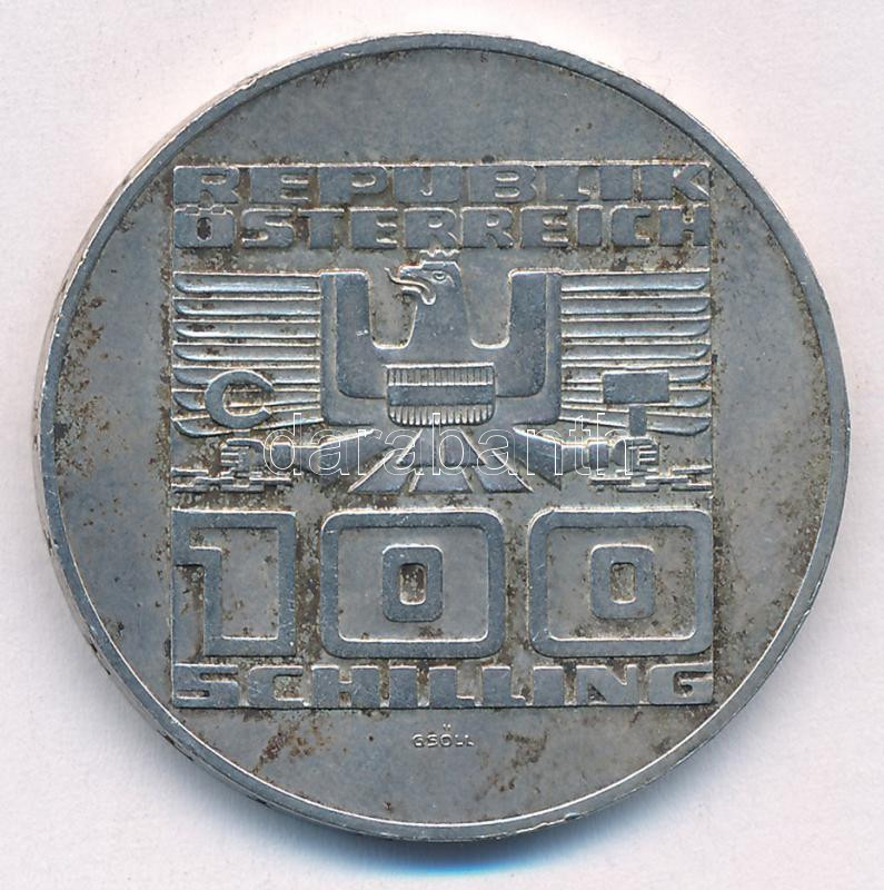 Ausztria 1978. 100Sch Ag '1100 éves Villach' T:AU,XF patina Austria 1978. 100 Schilling Ag '1100th Anniversary - Villach' C:AU,XF patina Krause KM#2940 - Image 2