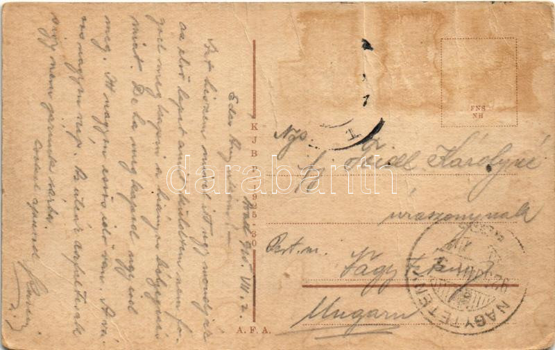 1925 Arad, Bulevardul Regina Maria / utca / street (gyűrődések / creases) - Image 2