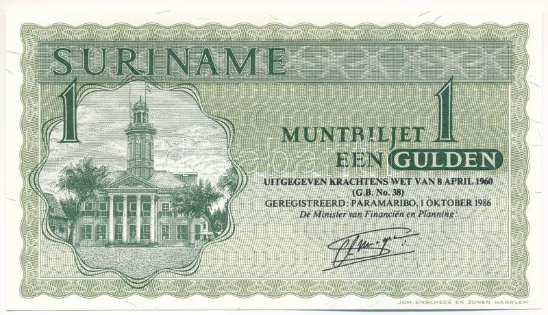 Suriname 1986. 1G '0079262460' T:UNC Suriname 1986. 1 Gulden '0079262460' C:UNC Krause P#116i