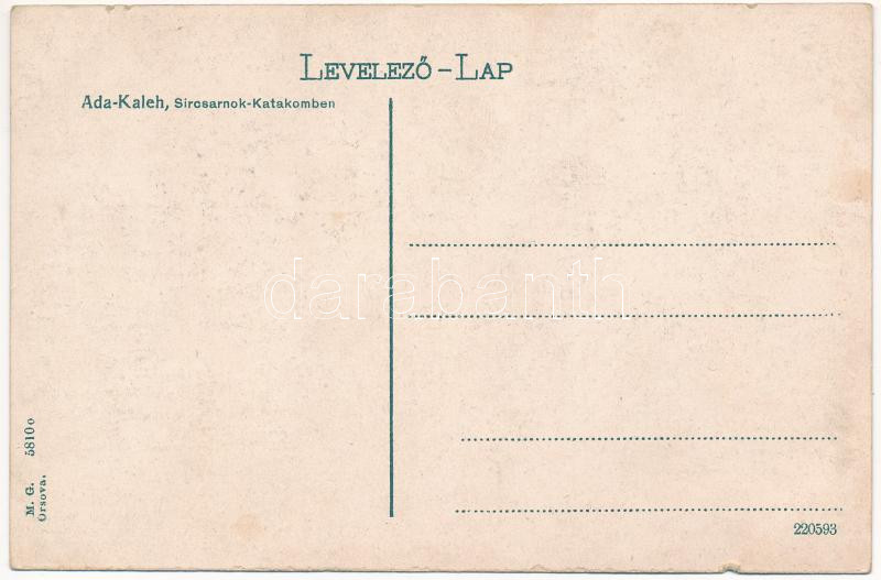 Ada Kaleh, sírcsarnok, katakombák, Török férfiak, Bego Mustafa. M.G. / Katakomben / catacombs, Tuskish men - Image 2