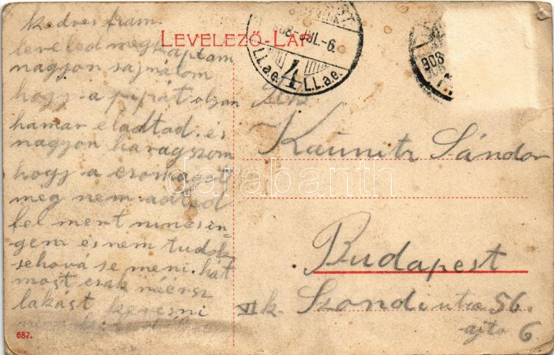 1908 Nyitra, Nitra; Püspöki vár / bishop's castle (Rb) - Image 2