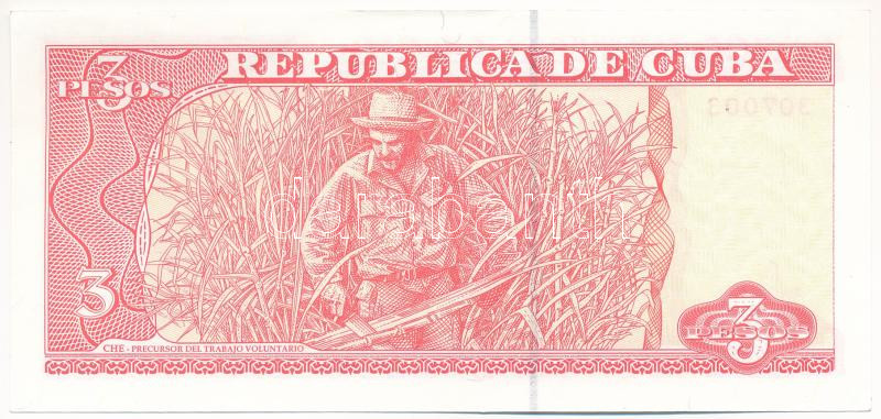 Kuba 2004. 3P 'Che Guevara' T:AU Cuba 2004. 3 Pesos 'Che Guevara' C:AU Krause P#127 - Image 2