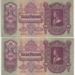 1930. 100P (2x) közeli sorszám T:XF,VF Adamo P17