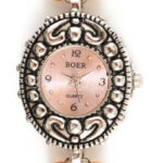 Boer design kvarc női karóra, ékszeróra, jó állapotban, feltehetőleg elemcserére szorul, 27x23 mm
