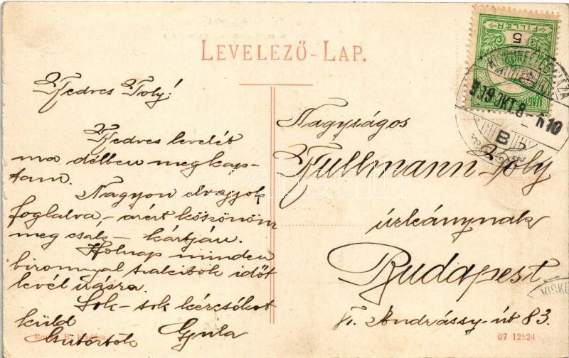 1909 Kiskunfélegyháza, Kossuth utca, Europa szálloda és kávéház, Bánhidy László üzlete, építkezés. Roykó B. kiadása (EK) - Image 2