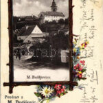 1904 Moravske Budejovice. Art Nouveau, floral, litho