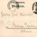 1904 Moravske Budejovice. Art Nouveau, floral, litho - Image 2