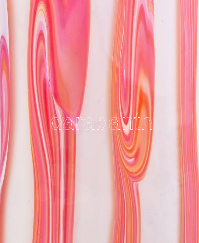 Murano díszváza, opalin üveg, színes üveg, fújt, hibátlan, m: 27 cm - Image 3