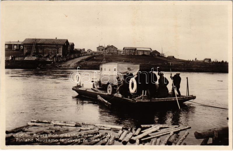 Suomi, Kuusamon maantie, Kiiminki joki / ferry, river
