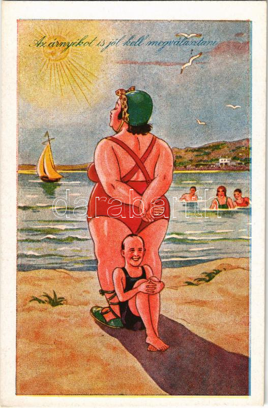 Balaton, Az árnyékot és jól kell megválasztani! Humoros karikatúra
