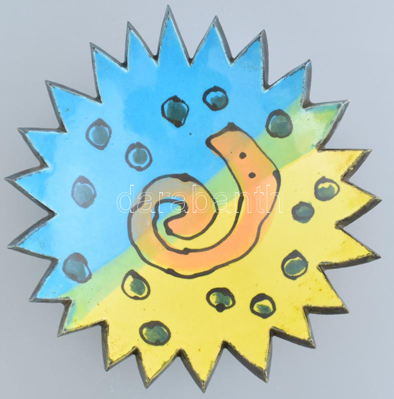 Design kerámia kínáló, jelzett, hibátlan, d: 26 cm