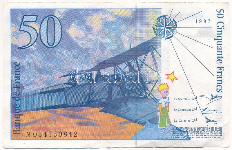 Franciaország 1997. 50Fr T:F France 1997. 50 Francs C:F - Image 2