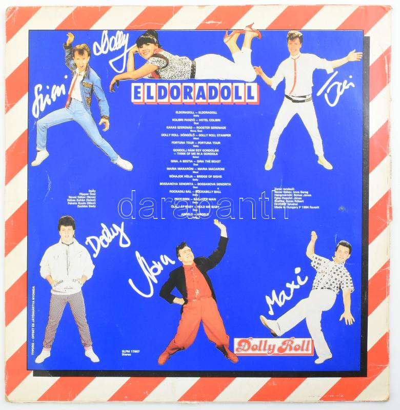 Dolly Roll - Eldoradoll. Vinyl, LP, Album, Blue Label. Favorit. Magyarország, 1984. jó állapotban, dedikált - Image 3
