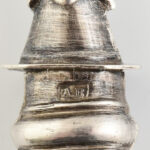 Ezüst (Ag) szervírozó lapát, gravírozott díszítéssel, Dianás jelzéssel, XIX. sz vége, SH mesterjeggyel 78 g, 27 cm - Image 3