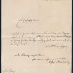 1836 gróf Hardenberg által aláírt elismervény