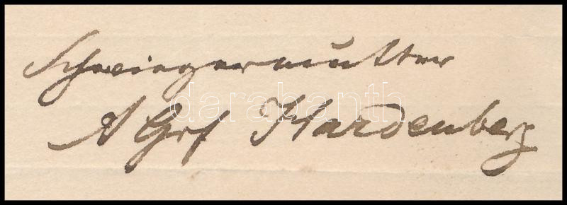 1836 gróf Hardenberg által aláírt elismervény - Image 2