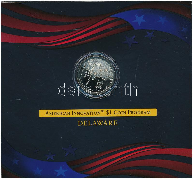 Amerikai Egyesült Államok 2019S 1$ 'American Innovation - Delaware' karton díszcsomagolásban T:PP (Reverse Proof) USA 2019S 1 Dollar 'American Innovation - Delaware' in decorative cardboard case C:PP (Reverse Proof) - Image 2