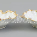 2 db Dresden kínálótálka, kézzel festett porcelán, jelzett, d: 15 cm - Image 2