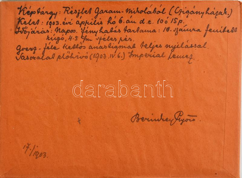 cca 1900 Felvidéki üveg pozitív gyűjtemény, Egyesével feliratozott tokban részletes leírással városképekkel. Garammikola, Bény, Bát, Cigányok, Présház kb 30 db 12x9 cm - Image 2