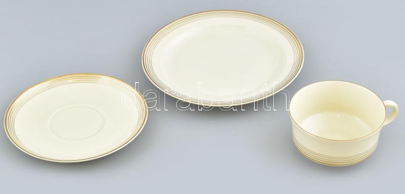 Arzberg 3 részes reggeliző, jelzett, minimális kopás, d: 18 cm