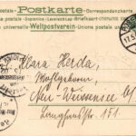 1902 Fröhliche Pfingsten / Pentecost greeting art postcard with bugs drinking beer. Art Nouveau, Emb. litho - Image 2