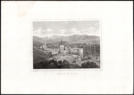 cca 1850 Ludwig Rohbock (1820-1883) - Georg Michael Kurz (1815-1883): Vajda-Hunyad, acélmetszet, papír, széles margójú kiadás, foltos, 12x16 cm, papír: 22x31 cm