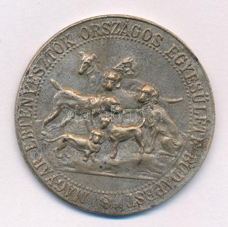~1920. 'Magyar Ebtenyésztők Országos Egyesülete' ezüstözött bronz díjérem (36mm) T:XF ph. ezüstözés lekopott