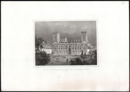 cca 1860 Ludwig Rohbock (1820-1883) - J(ohann) Poppel (1807-1882): A pécsi Székesegyház, Der Dom in Fünfkirchen, acélmetszet, papír, széles margójú kiadás, 11,5x15,5 cm, papír:22x31 cm