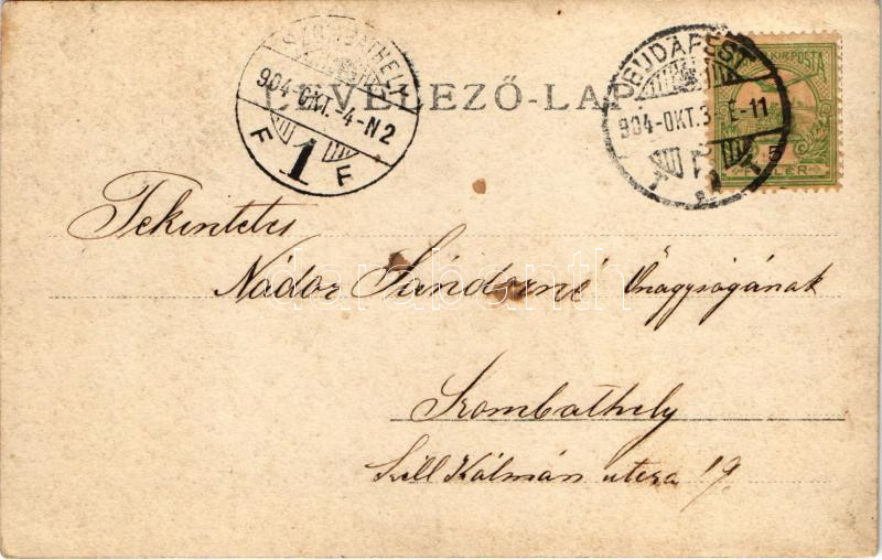 1904 Budapest, családi fotó. photo (fa) - Image 2