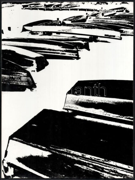 G. Szántó András (1937-2002), Téli grafika. Fotó, papír, kartonra kasírozva, hátoldalán pecséttel jelzett, 38x28,5 cm