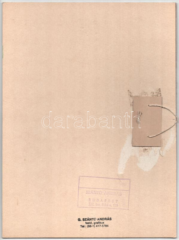 G. Szántó András (1937-2002): Nő. Fotó, papír, kartonra kasírozva, hátoldalán pecséttel jelzett, 28x38cm - Image 2