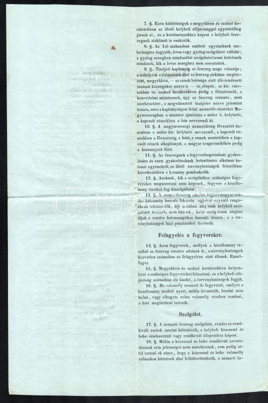 1848 Törvényjavaslat a nemzeti őrseregről, 4p - Image 2