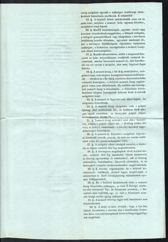 1848 Törvényjavaslat a nemzeti őrseregről, 4p - Image 3