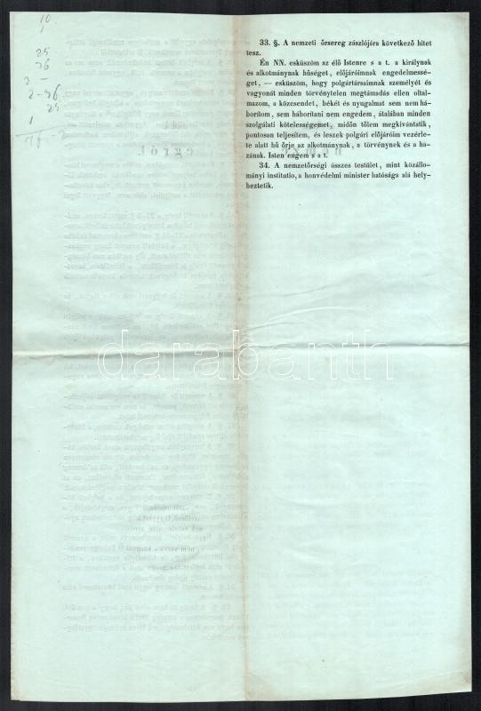 1848 Törvényjavaslat a nemzeti őrseregről, 4p - Image 4