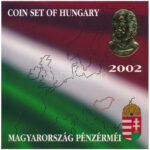 2002. 1Ft-100Ft (7xklf) + 100Ft 'Kossuth' forgalmi sor szettben T:PP belső tok ragasztása kissé elengedett Adamo FO35.1