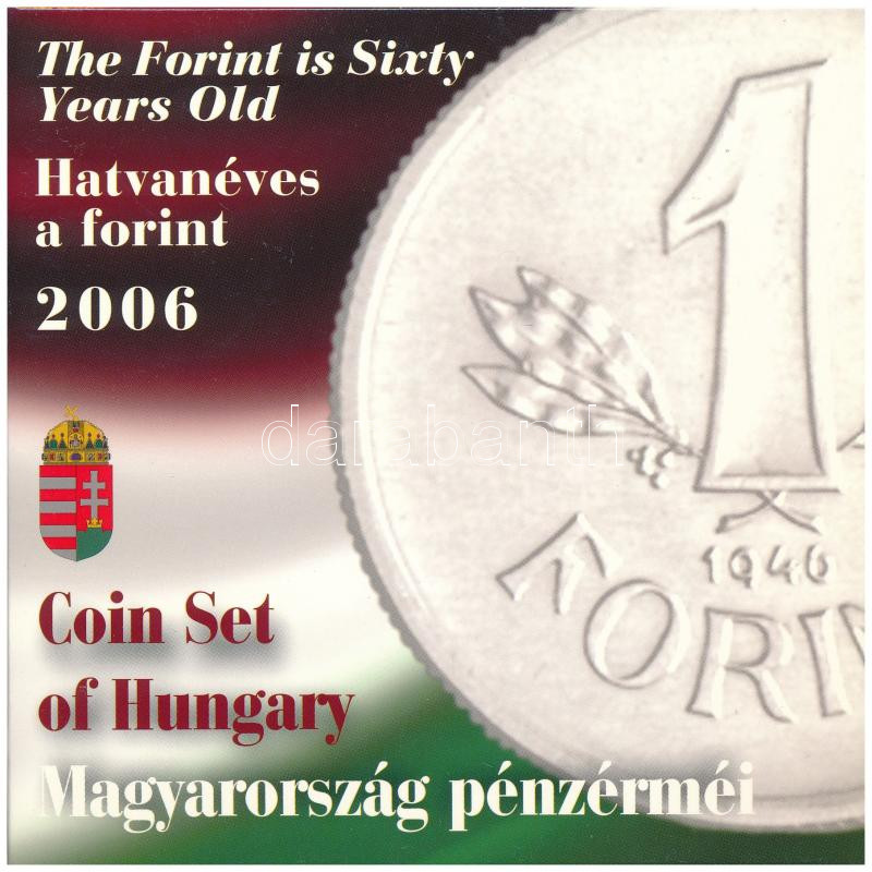 2006. 1Ft-100Ft (7xklf) forgalmi sor szettben + 1946. 1Ft Ag 'Hatvanéves a Forint' utánveret T:PP patina Adamo FO38.1