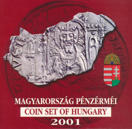 2001. 1Ft-100Ft (7xklf) forgalmi sor szettben, 'Magyarország pénzérméi' sorozat, belső tok ragasztása kissé elengedett T:PP Adamo FO34.1