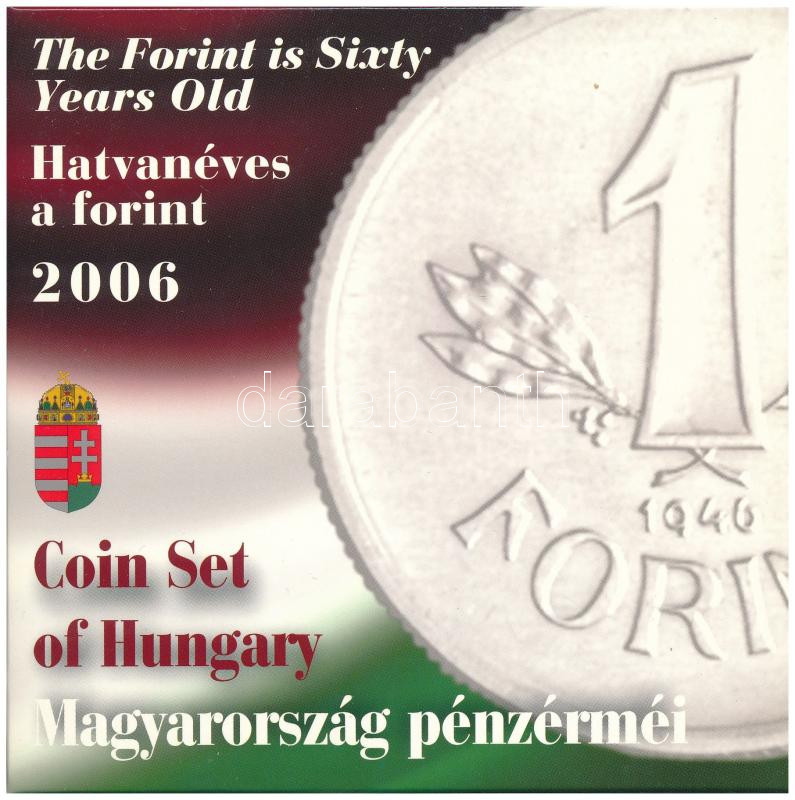 2006. 1Ft-100Ft (7xklf) forgalmi sor szettben + 1946. 1Ft Ag 'Hatvanéves a Forint' utánveret proof kivitelben T:BU patina Adamo FO38.1