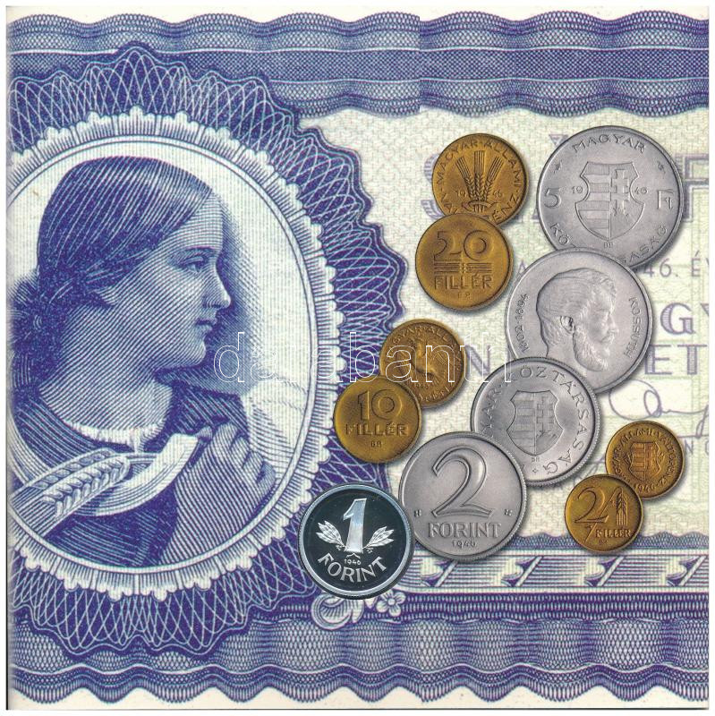 2006. 1Ft-100Ft (7xklf) forgalmi sor szettben + 1946. 1Ft Ag 'Hatvanéves a Forint' utánveret proof kivitelben T:BU patina Adamo FO38.1 - Image 2