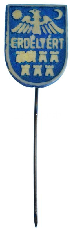 1940. 'Erdélyért' kaucsuk jótékonysági jelvény (18x14mm) T:2